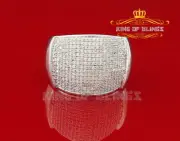 1.10ct Sterling White Silver Round Cubic Zirconia Fashion Womens Ring Size 7.5