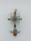 Baltic Amber Cross Sterling Silver