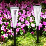 2Pcs 2-LED Solar Lights Outdoor Garden Decorative Solar Stand Lamp