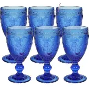 Elegant Cobalt Blue Elephant Glassware Set of 6 by NiLor- Dishwasher Safe