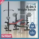 FitnessLab Adjustable Weight Bench Press Fitness 8in1 Home Gym Equipment Curl