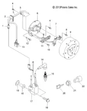 Polaris Flywheel Assembly, Genuine OEM Part 3087005, Qty 1