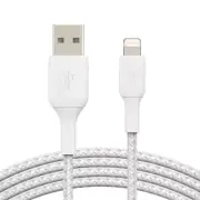 Belkin BoostCharge USB-A Braided Lightning Cable - 6.6ft/2M MFi Certified Apple