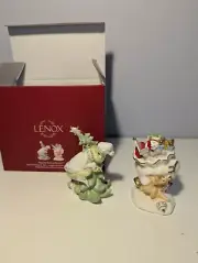LENOX "Merry Grinches Salt & Pepper" Dr Seuss Porcelain Set Grinch And Max