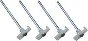 Kisangel 4Pcs Glow Dark Tent Stakes Heavy Duty Stainless Steel Ground Fixators for Camping Canopy and Awning Support for Outdoor Adventures