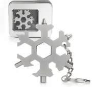 Snowflake Multi Tool 19-in-1 Stainless Steel Keychain