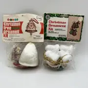 Vtg Holiday 3470 & Walco 3408 Ringing Bells & Tree Sequin Jewel Ornament Kits