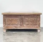 Solid Antique Timber Country Storage Vintage Blanket Box Chest Coffee Table