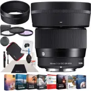 Sigma 56mm F1.4 DC DN C Contemporary Lens for Sony E-Mount 351965 Accessory Kit