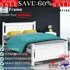 Artiss Bed Frame Double Size Wooden Base Mattress Platform Modern Wood White Rio