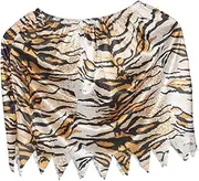 MOBUTOFU Leopard Print Skirt for Festivals Unisex Comfortable Polyester Jungle Costume for Parties Eye Catching Design Lightweight and Breathable for Halloween and Themed Events