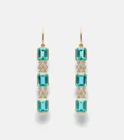 [Ileana Makri] Ileana Makri Sofia 18kt gold drop earrings with apatites and diamonds One Size multicoloured