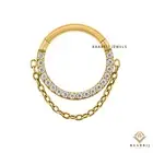 Juliette Septum Clicker | 14K Solid Gold Piercing | Dainty Daith Septum baarbij