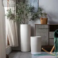 在飛比找樂天市場購物網優惠-陶瓷花盆北歐簡約室內白色綠植缸裝飾擺件落地大號花瓶