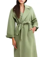 [Belle & Bloom] Stay Wild Grass Wool Oversized Coat
