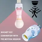 1x E27 Light Bulb Lamp PIR Motion Sensor Activated Socket Adaptor Converter H1U6