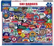 White Mountain 1000 Piece Jigsaw Puzzle - Ski Badges (ETA 21st May)