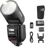 Godox V1 V1-C V1C Camera Flash for Canon 6D 7D 50D 60D 500D 550D 600D 650D 1000D 1100D 1DX 580EX II 5D Mark II III, 76Ws 2.4G TTL1/8000 HSS,480 Full Power Shots,1.5s Recycle Time Speedlite for Canon
