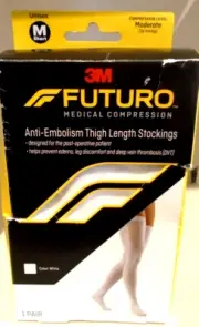 Futuro Medical Compression Anti-Embolism Thigh Length Stockings Mod MEDIUM-SHORT
