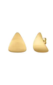 [Jade Ruzzo] Guitar Pick 18k Yellow Gold Earrings