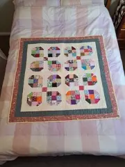 Handmade Patchwork Quilt-One Only-Made By Me- 110cmx110cm