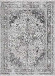 Radiant ash traditional rug