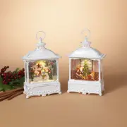 Snowman lighted water lantern snow globe