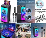 Altavoces De Karaoke Para Adultos, Altavoz Bluetooth Con Micrófono, USB, AUX