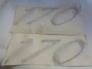 TRACKER 170 RAISED DECAL PAIR ( 2 ) SILVER / GRAY 7 5/8" X 2 1/2" MARINE BOAT