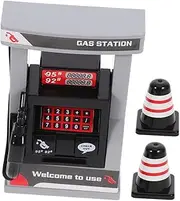 LALADEFIEE Model Simulation Gas Station Toys Mini Pumps Can Lights for Boys and Girls Play