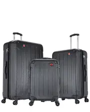 DUKAP 3pc Hard-Side Luggage Set with USB Port