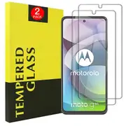 [2 PACK] For Motorola Moto 5 5G Screen Protector Full Coverage Tempered Glass Screen Protector Guard (Clear)