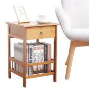 Nightstand Set of 2 Bedside Table with Drawers Organizer for Bedroom Storage NEW