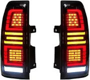 LED Tail Light Assembly Brake Light Parking Light Compatible for Prado 3400 FJ90 LC95 1996-2002