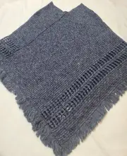 L.I.B NEW YORK Blue Knit Poncho/ Overcoat Brand New