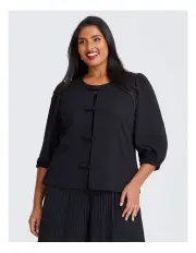 [Taking Shape] Bolero Bow Jacket in Black
