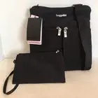 NWT~BAGGALLINI “HORIZON” BLACK C/B RFID WRISTLET WATERPROOF NYLON KEY FOB