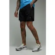 Mens Black Tall Man Active Stretch Woven 7inch 2in1 Short