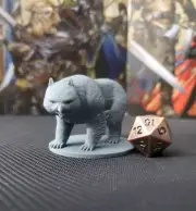 Polar Owlbear/ mz4250/ Large Creature/ 50mm Scale Mini/ Pathfinder/RPG / TTRPG