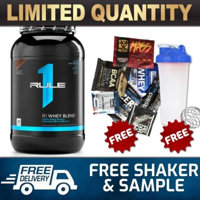 RULE1 R1 PROTEIN WHEY 100% BLEND 2LB || ON WPI WPC LEAN BCAAS 2LBS !