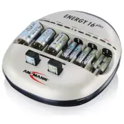 ANSMANN Energy 16 Plus Professional Battery Charger for AAA, AA, C, D, 9V, USB