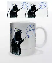 ANARCHY RAT 11 OZ COFFEE MUG BANKSY POLITICS GRAFFITI ART DECOR TEA CUP ACTIVIST