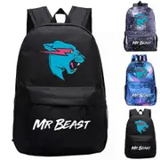 Kids Mr Beast Large Capacity Backpack Laptop Bags Lightweight Rucksack Causal A