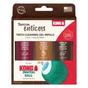 TropiClean Enticers Teeth Cleaning Gel Refills for Kong Dental Ball For Dogs (3 pack)