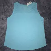 Chico's Infinite Aqua Andi V-Neck Tank Top Cotton/Modal Chico's Size 3 ~ $29