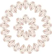 uxcell 48 Pcs 3D Teardrop Rhinestones Diamond Nail Charm Crystal Pointback K9 Glass Rhinestones Crystal Gems for Jewelry Making, Craft, 8x12mm, Light Yellow
