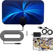 Television Antenna,DVB-T2 Indoor TV Antenna Sophisticated Intelligent IC Chip | TV Antenna Amplifier Signal Booster Indoor Anti-Thunder Slim Design Strength TV Singal Tuya-au