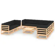 11 Piece Garden Lounge Set with Cushions Solid Pinewood vidaXL