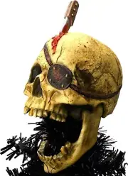 Tree Buddees Creepy Pirate Skull Tree Topper for Christmas or Halloween Trees