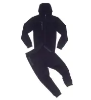 North Republic Solid Color Tech Fleece Jogger Set (Navy)